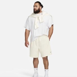 NWT Nike Men's Standard Dri Fit cream Drawstring Basketball Shorts Sz L